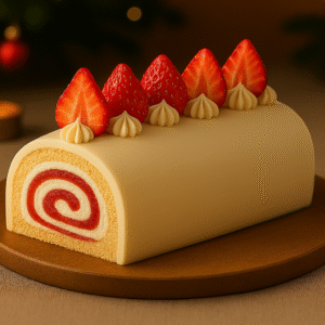 Bûche Fraisier Sans Gluten 6p